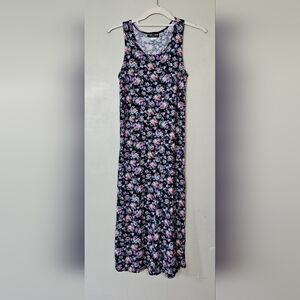 🩷Lori & Jane Maxi Dress Sz M 10/ 12 Purple Floral Print 💜💐